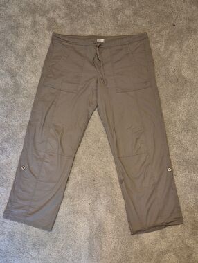 Danskin Now Men's Cargo Drawstring Pants - Taupe